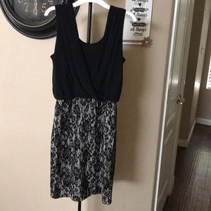 Black and cream dress